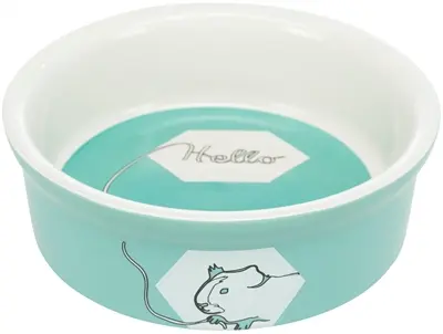 Trixie voerbak keramiek Strip cavia 11 cm 250 ml – assorti