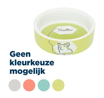 Trixie voerbak keramiek Strip hamster 8 cm – assorti