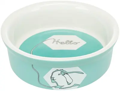Trixie voerbak keramiek Strip konijn 11 cm – assorti