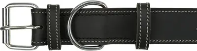 Trixie hondenhalsband Rustic Heartbeat vetleer zwart 38-47 cm x 4 cm - Afbeelding 4