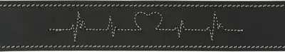 Trixie Rustic halsband vetleer Heartbeat zwart 47-55 x 4 cm - Afbeelding 3