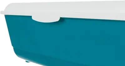 Trixie kattenbak Classic petrol-wit 47 x 37 x 15 cm – open, met rand - Afbeelding 3