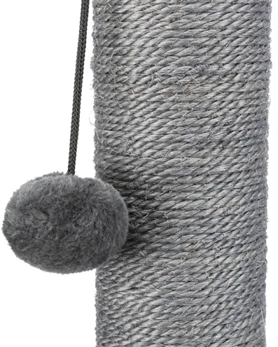 Trixie krabpaal Livia roze-grijs 64 cm – sisal met pluche bal - Afbeelding 3