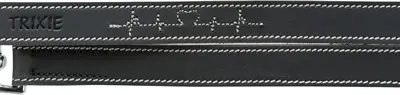 Trixie Rustic vetleren riem Heartbeat zwart 200 x 2,5 cm – verstelbaar - Afbeelding 4