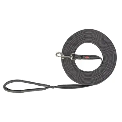 Trixie Fusion sleeplijn grafietgrijs 15 m x 17 mm – rubber, slipvast