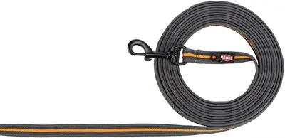Trixie Fusion looplijn grafietgrijs 3 m x 17 mm – rubber, slipvast - Afbeelding 3