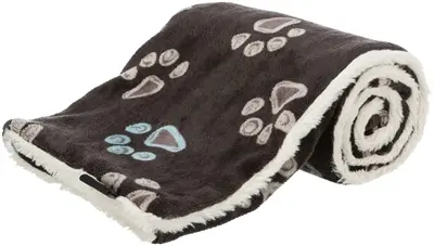 Trixie hondendeken Jimmy donkerbruin-crème 100 x 70 cm – pluche - Afbeelding 2