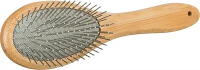 Trixie hondenborstel bamboe dubbelzijdig 22 x 6 cm – metalen pennen - Afbeelding 5
