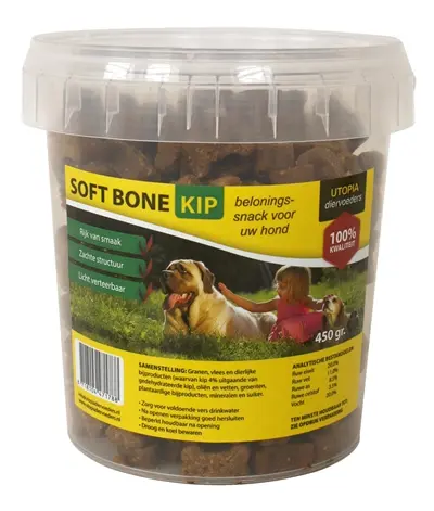 Utopia Soft Bones kip 450 g – zachte hondensnacks