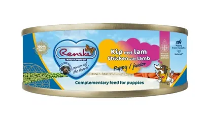 Renske hondenvoer Junior/Pup vers vlees kip en lam 24 x 95 g - Afbeelding 4