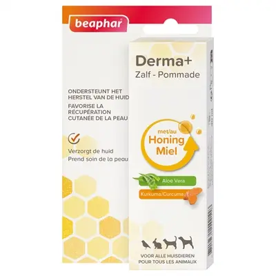 Beaphar Derma+ zalf 30 ml – honing, kurkuma en aloë vera