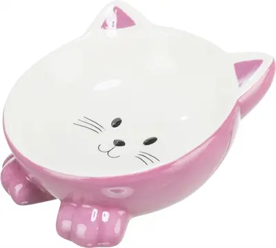 Trixie verhoogde voerbak kat kattenkop keramiek 14 cm – assorti - Afbeelding 5
