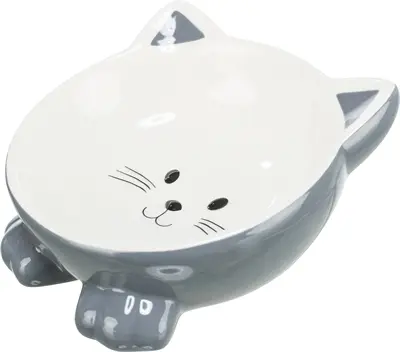 Trixie verhoogde voerbak kat kattenkop keramiek 14 cm – assorti - Afbeelding 6