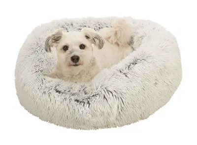 Trixie hondenmand Harvey rond wit-zwart 70 cm – extra zacht pluche - Afbeelding 4