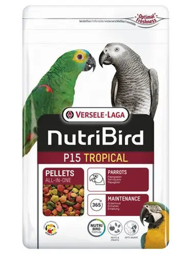 Nutribird P15 Tropical papegaaienvoer 1 kg – onderhoudsvoeder pellets