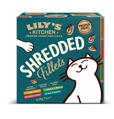 Lily's Kitchen kattenvoer Shredded Fillets multipack 8 x 70 g