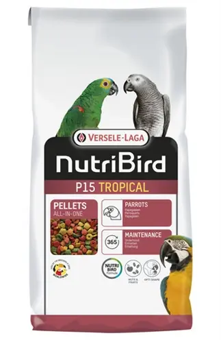 Nutribird P15 Tropical papegaaienvoer 10 kg – onderhoudsvoeder pellets