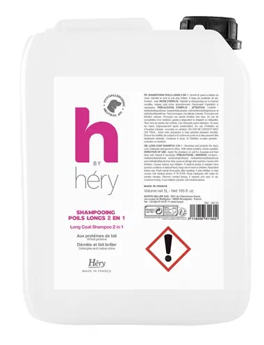 Hery hondenshampoo lang haar 5 l – voedend, met tarwe-eiwit