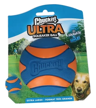 Chuckit Ultra Squeaker hondenbal XL 8 cm – met pieper, drijvend - Afbeelding 4