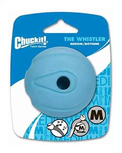Chuckit The Whistler hondenbal M 6 cm – fluitend geluid
