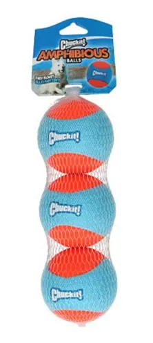 Chuckit Amphibious Ball hondenbal 6,5 cm – set van 3, drijvend
