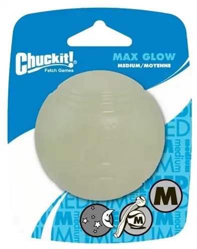 Chuckit Max Glow hondenbal L 7 cm – glow in the dark - Afbeelding 4