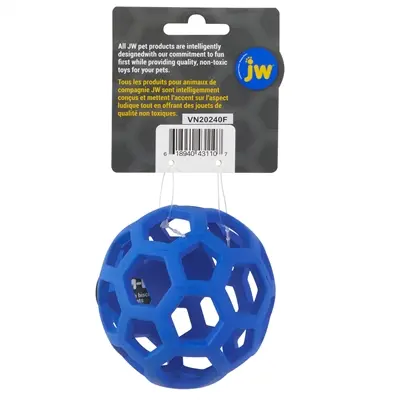 JW Hol-Ee Roller hondenbal S 7,5 cm – rubber, vulbaar met snacks, assorti - Afbeelding 5