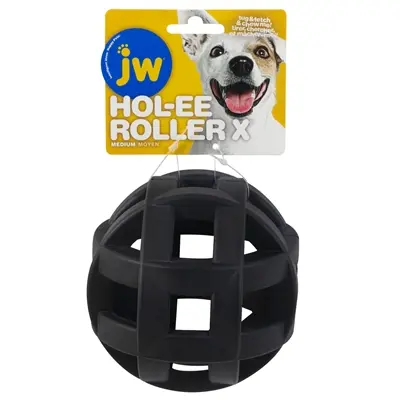 JW Hol-Ee Roller hondenbal XL 15 cm – rubber, vulbaar met snacks, assorti - Afbeelding 7