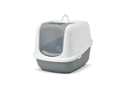 Savic kattenbak Nestor Jumbo koudgrijs/wit 66,5 x 48,5 x 46,5 cm