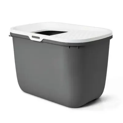 Savic kattenbak Hop In antraciet/wit 58,5 x 39 x 39,5 cm – boveninstap - Afbeelding 9