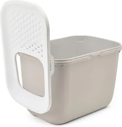 Savic kattenbak Hop In wit/mokka 58,5 x 39 x 39,5 cm – boveninstap - Afbeelding 4