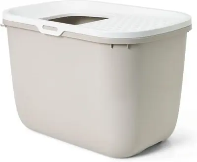 Savic kattenbak Hop In wit/mokka 58,5 x 39 x 39,5 cm – boveninstap - Afbeelding 9