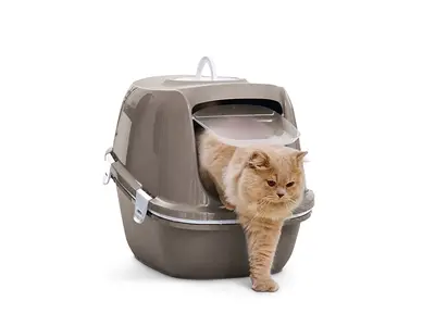 Savic kattenbak Reina Sift warmgrijs 64 x 46 x 48 cm – gesloten, met zeef - Afbeelding 5