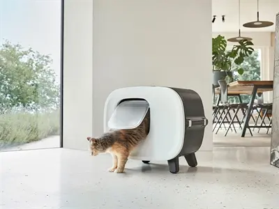 Savic kattenbak Mira Deluxe antraciet 55,5 x 44 x 49,5 cm – op pootjes - Afbeelding 9