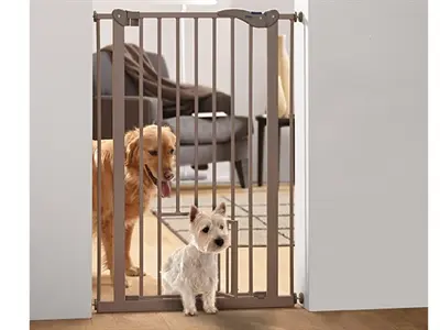 Savic Dog Barrier afsluithek grijs 107 cm – met kleine deur - Afbeelding 5