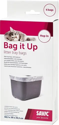 Savic Bag It Up kattenbakzakken voor Hop In kattenbak – 6 stuks