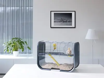 Savic hamsterkooi Geneva antraciet/zilver 60 x 29 x 44 cm - Afbeelding 6