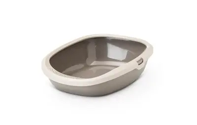 Savic kattenbak Happy Planet Gizmo mocca/warmgrijs 44 x 35,5 cm – met rand