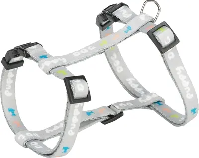 Trixie puppytuig Junior met riem lichtgrijs M-L 27-45 cm – riem 2 m