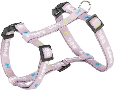 Trixie puppytuig Junior met riem lila M-L 27-45 cm – riem 2 m