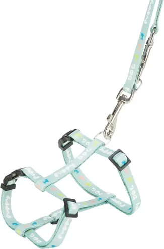Trixie puppytuig Junior met riem mintgroen M-L 27-45 cm – riem 2 m - Afbeelding 2