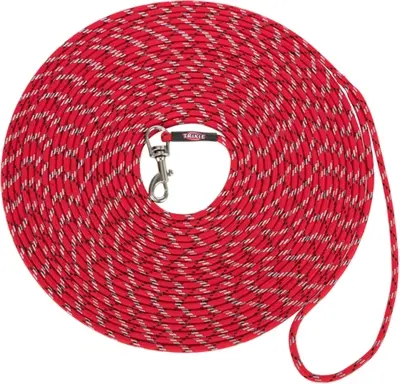 Trixie sleeplijn Junior voor pups rood 8 m – extra licht, XXS-XS
