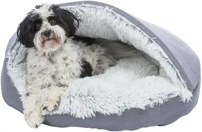Trixie hondenmand Donut Harvey grijs/wit-zwart 70 cm – velours en pluche - Afbeelding 7