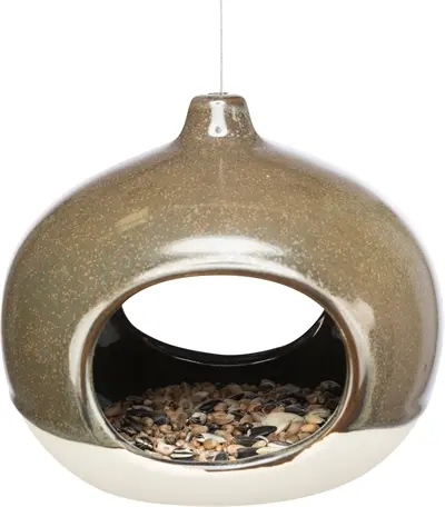 Trixie voerbak voor wilde vogels keramiek groen 12 x 12 x 14 cm – hangend
