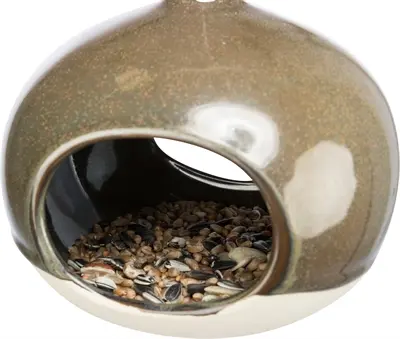 Trixie voerbak voor wilde vogels keramiek groen 12 x 12 x 14 cm – hangend - Afbeelding 2
