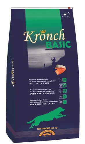 Kronch hondenvoer Basic Adult 13,5 kg – zalm en vis, met glucosamine