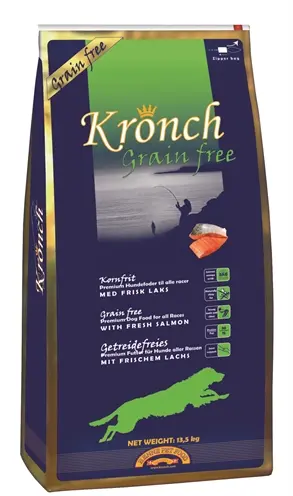 Kronch hondenvoer Adult graanvrij 13,5 kg – verse zalm en vis