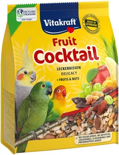 Vitakraft Parkiet/Agapornis Fruit Cocktail Delicacy 250 g – fruit en noten