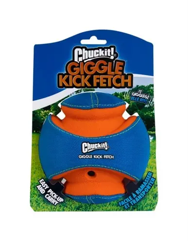 Chuckit Giggle Kick Fetch hondenbal 14 cm – met lachend geluid