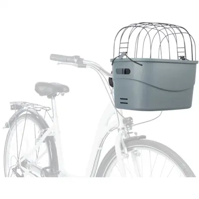 Trixie stuur-fietsmand kunststof grijs 42 x 30 x 39 cm – tot 5 kg
